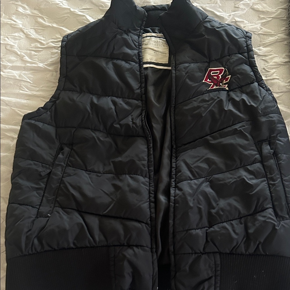 Women's Black Boston College Quilted Vest
